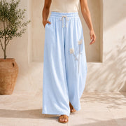 Italian Linen Pants 10015 - Cielo (Blue)