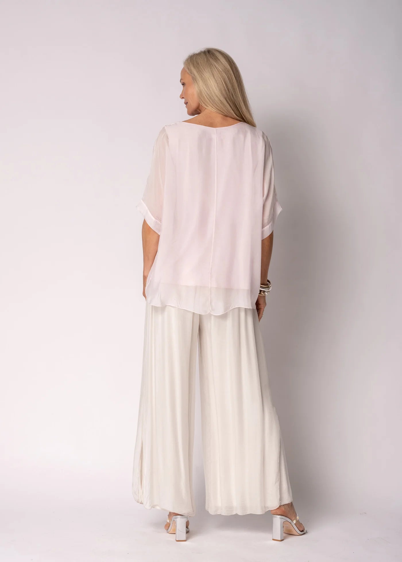 Gia Silk Pants - Latte