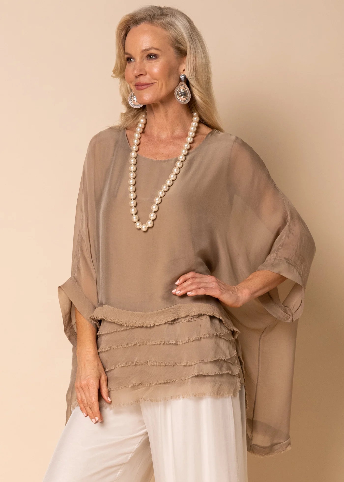Amulet Silk Top - Desert