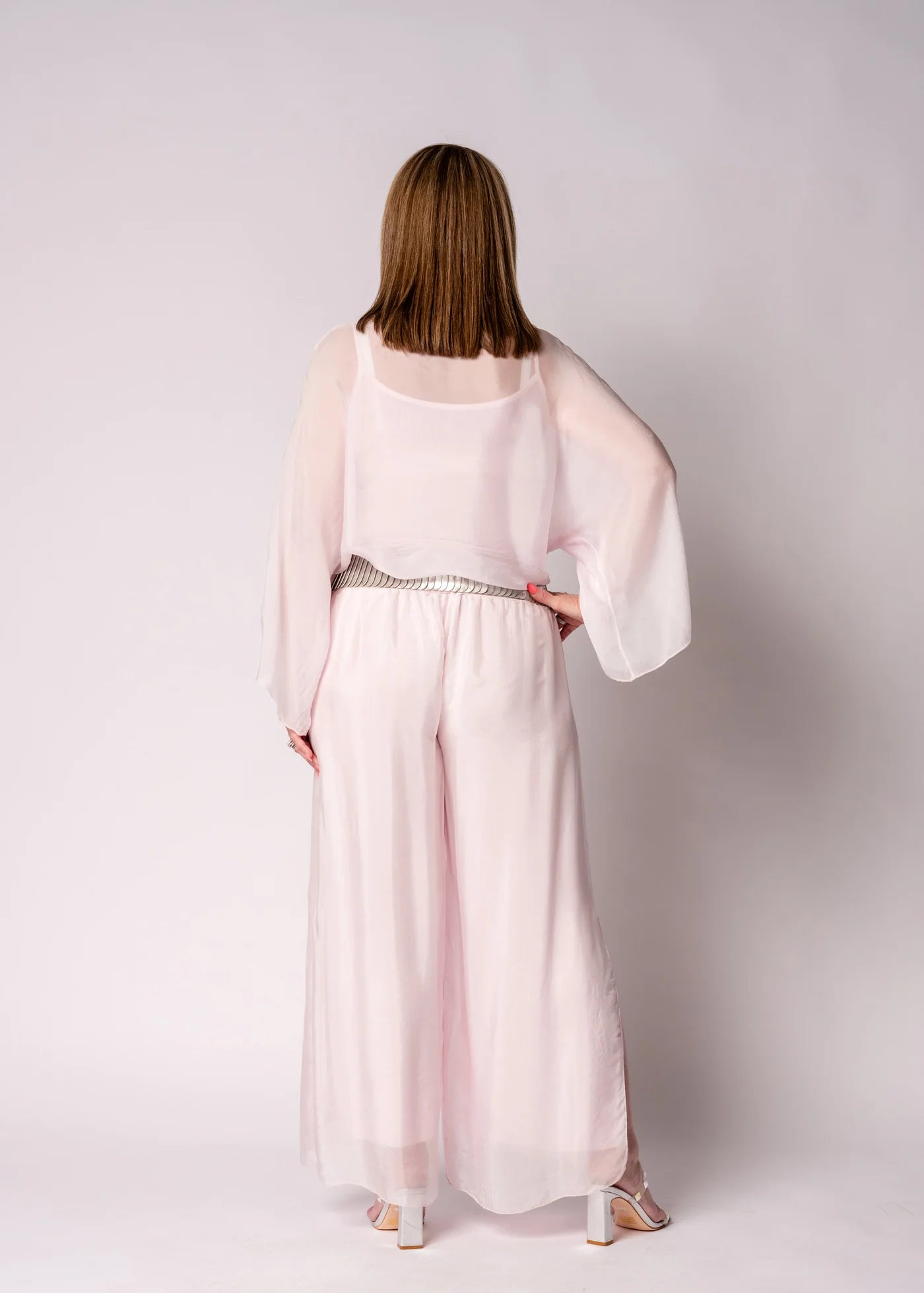 Gia Silk Pants - Modena Pink