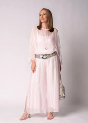 Gia Silk Pants - Modena Pink