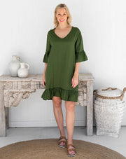 Shift Dress - Olive