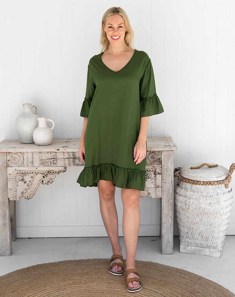 Shift Dress - Olive