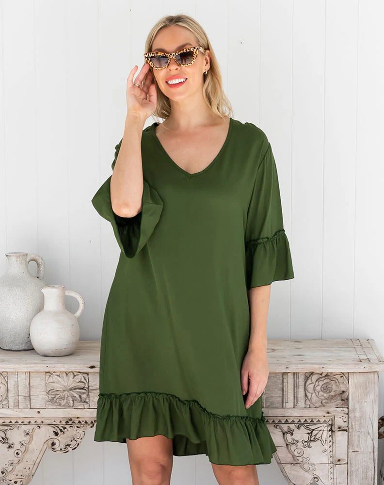 Shift Dress - Olive
