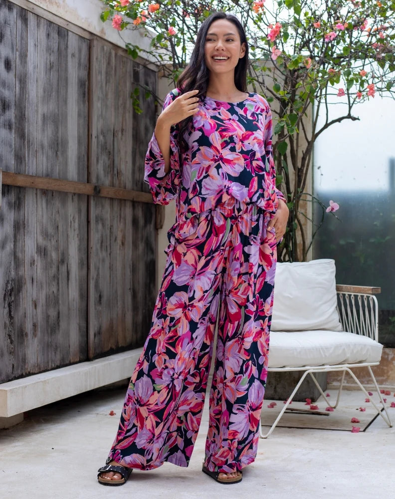 Paige Pants - Lilac Floral