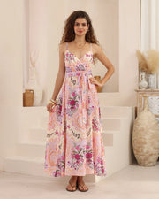 Lavender & Rose Garden Maxi Dress