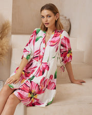 The Poppy Pink Floral Mini Dress