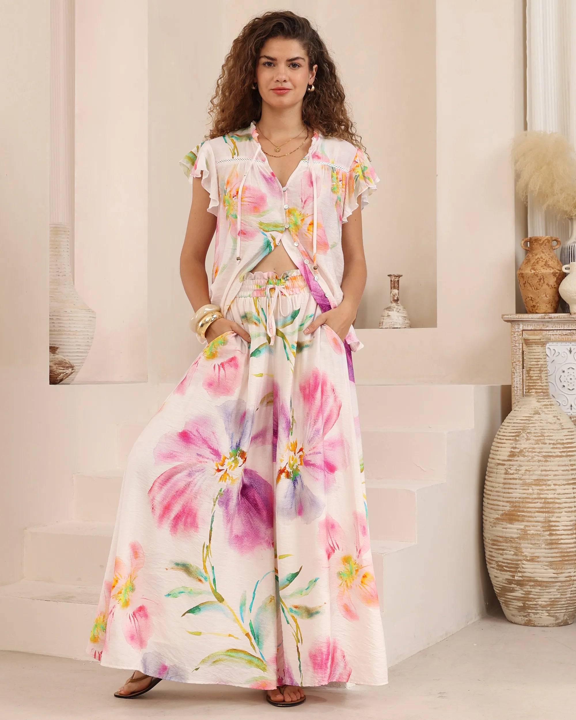 Water Colour Floral - Pants