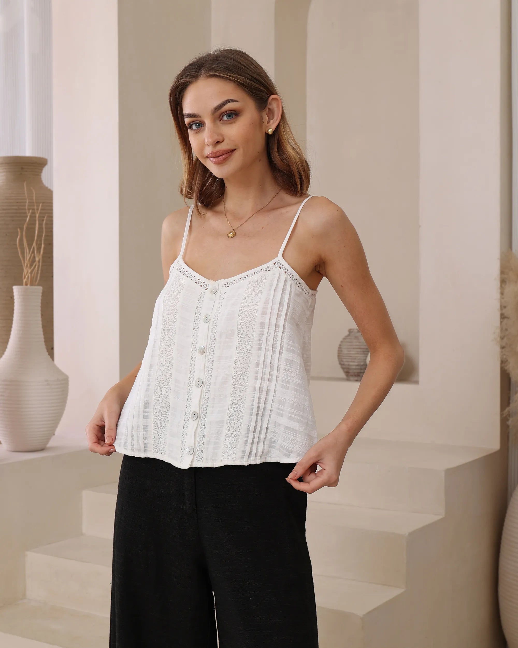 Daydream Cotton Top – White