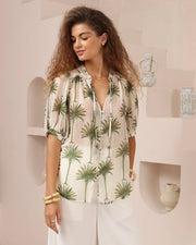 Isla Palm Short Sleeve Top