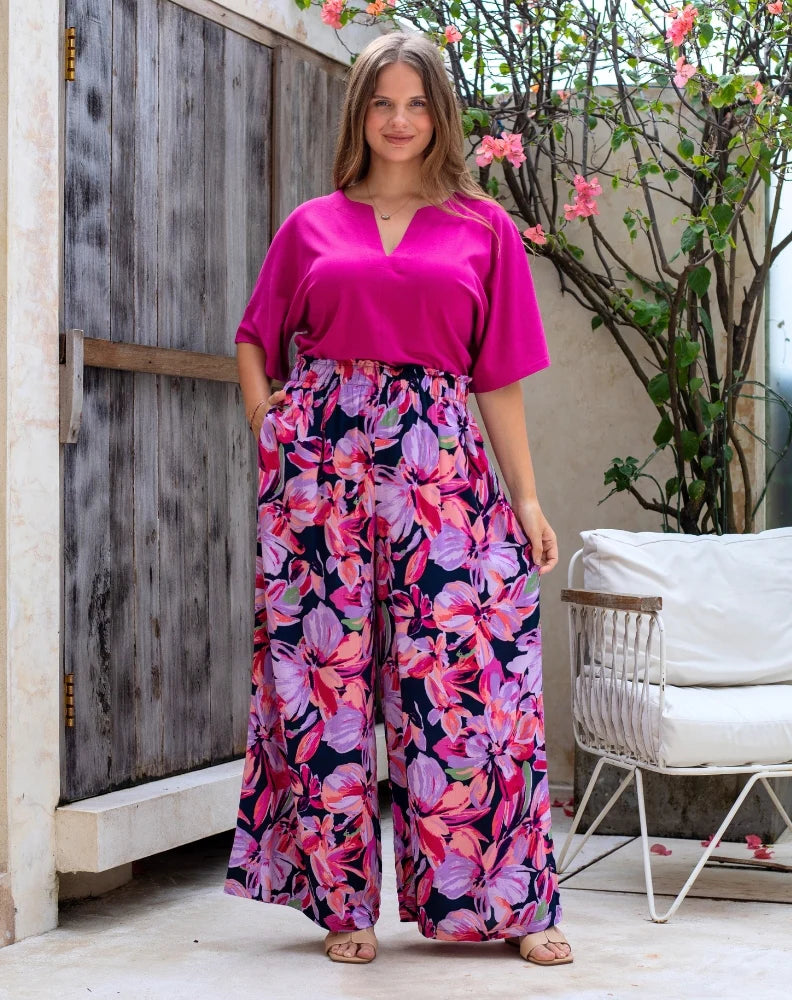 Paige Pants - Lilac Floral