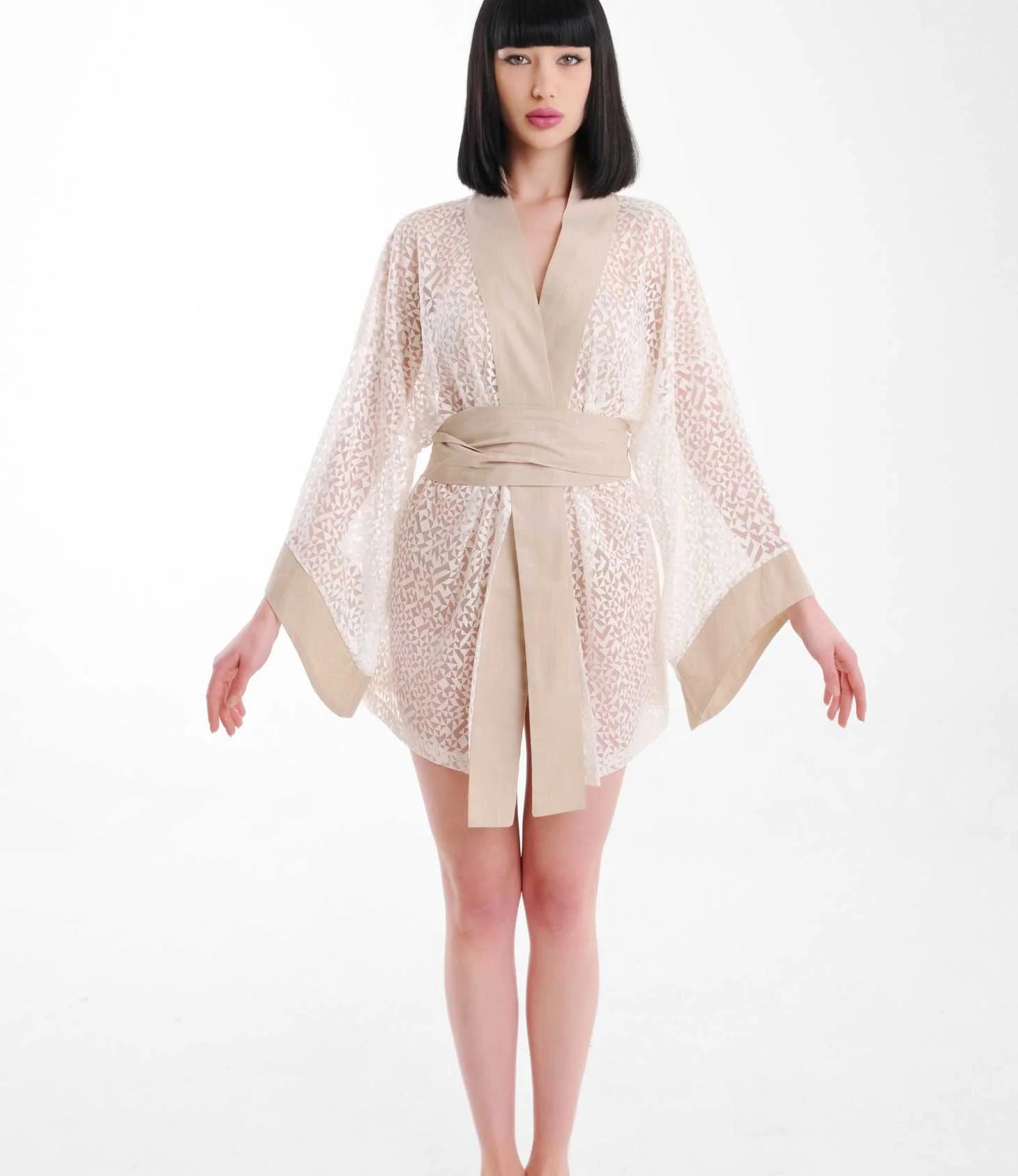 Myra Sheer Linen Kimono – One Size