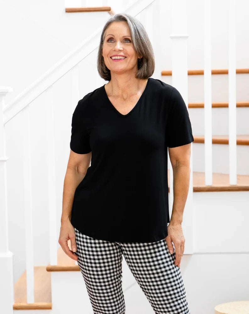 Elena V neck Tee