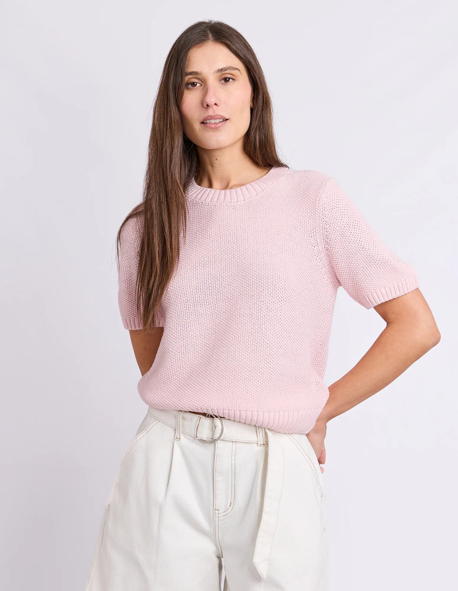 Blair Short Sleeve Knit - Pink