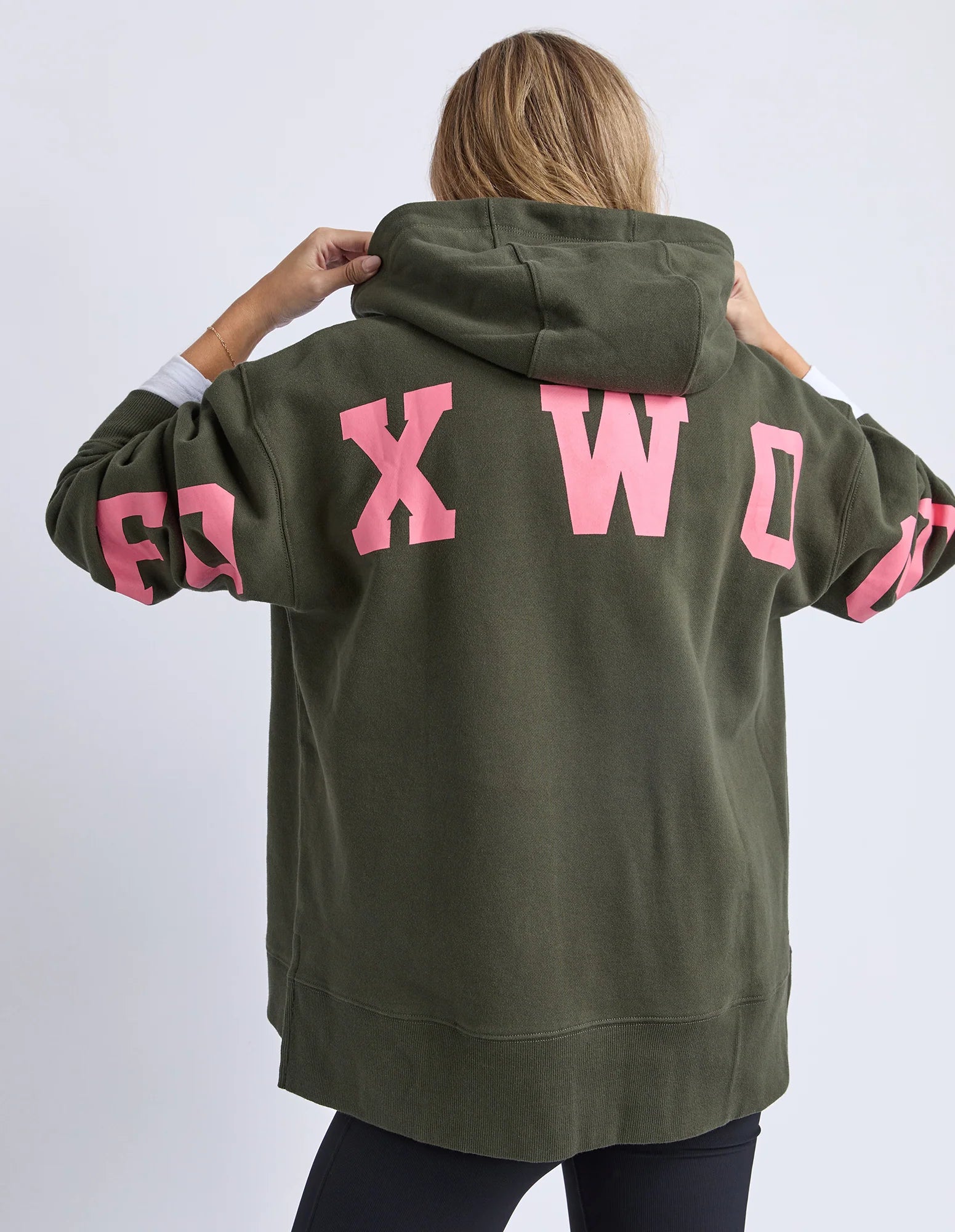 nterval Hoodie Dark Khaki / Coral