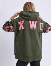 nterval Hoodie Dark Khaki / Coral