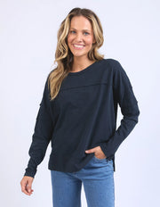 Jayne Throw On Top Navy