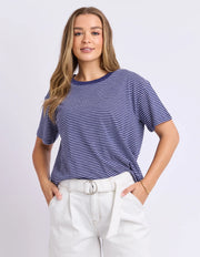 Hutch Strip Tee Navy/White