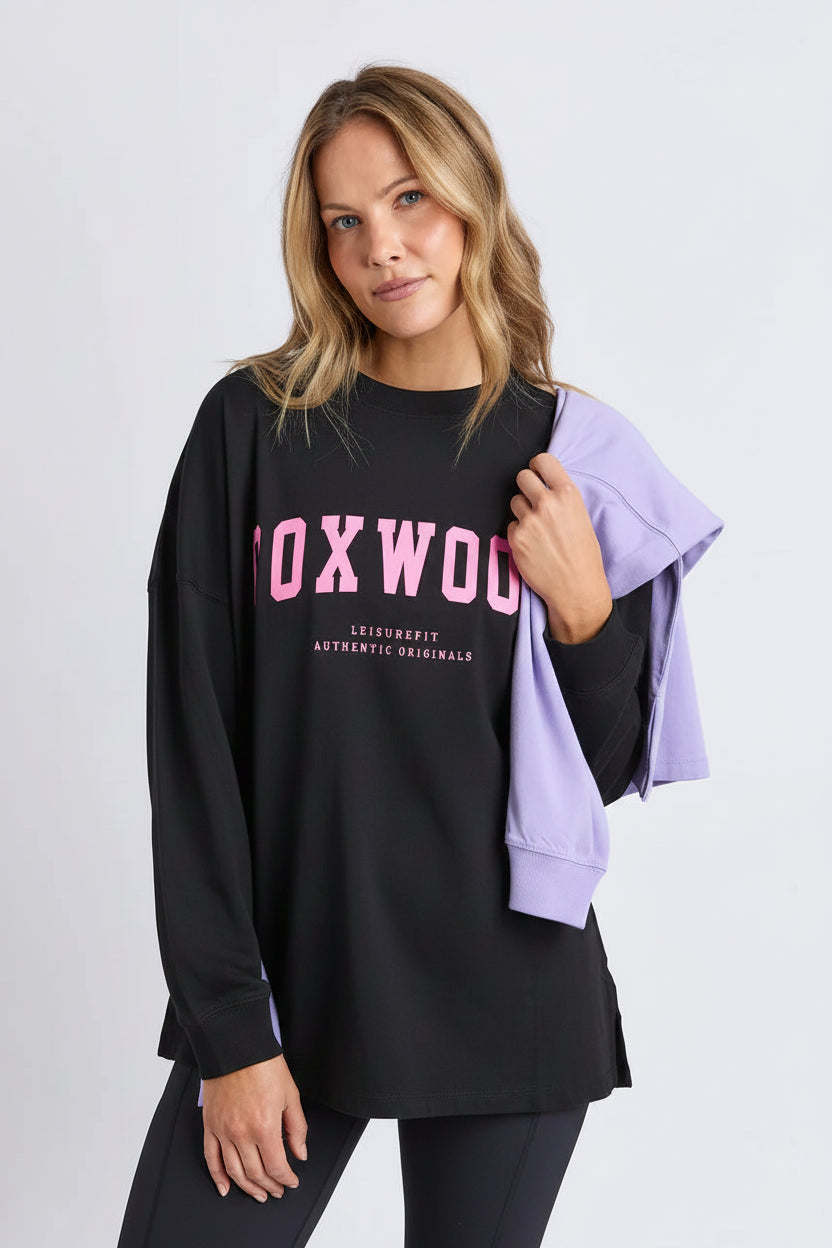 Interval Long Sleeve Black with Pink