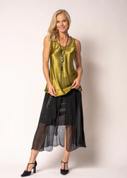 Toyah Singlet in Green Olive