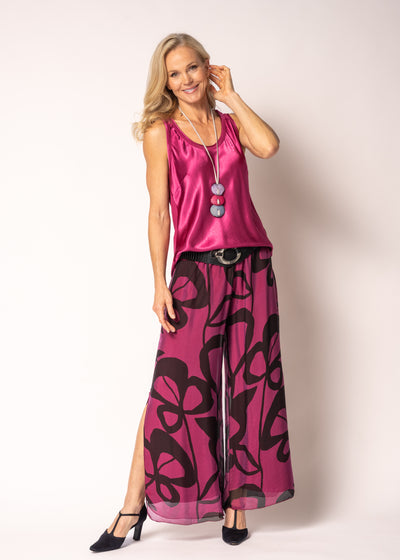 Toyah Singlet in Mulberry Wine