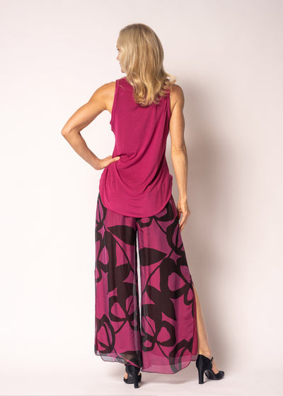 Toyah Singlet in Mulberry Wine