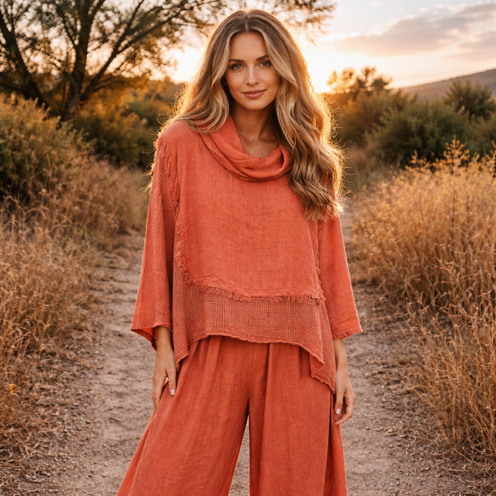VERA MAY 6792 ITALIAN LINEN PONCHO
