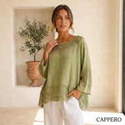 Italian Linen Top 6912 - Cappero