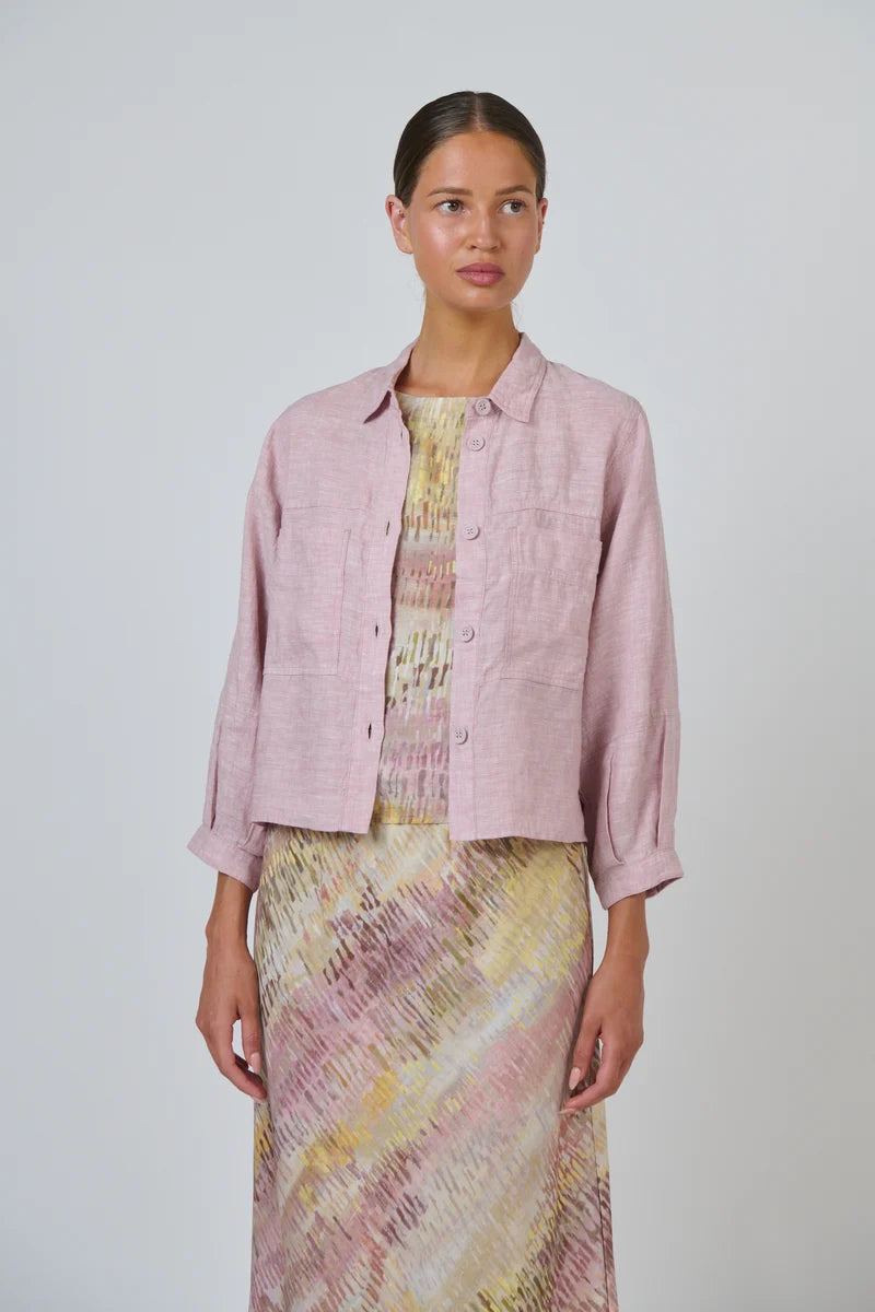 Linen Jacket in Radish - GA30