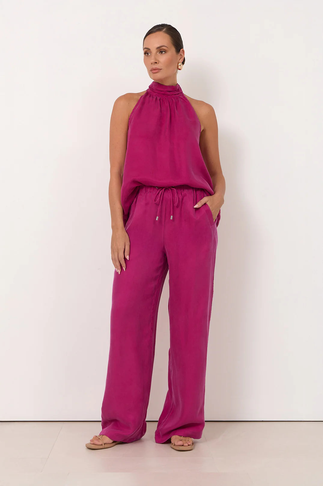 Kelly Cupro Pant (Magenta)