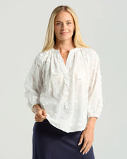 Renata Embroidered Blouse - White