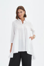 Swing Back Lyocell Shirt - White