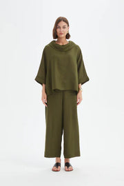 Funnel Neck Boxy Top