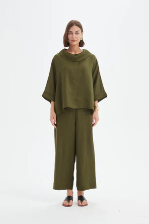 Funnel Neck Boxy Top