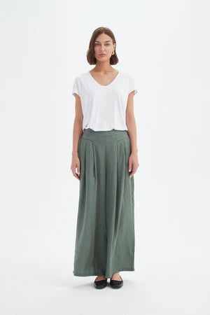 Pleat Front Palazzo Pant