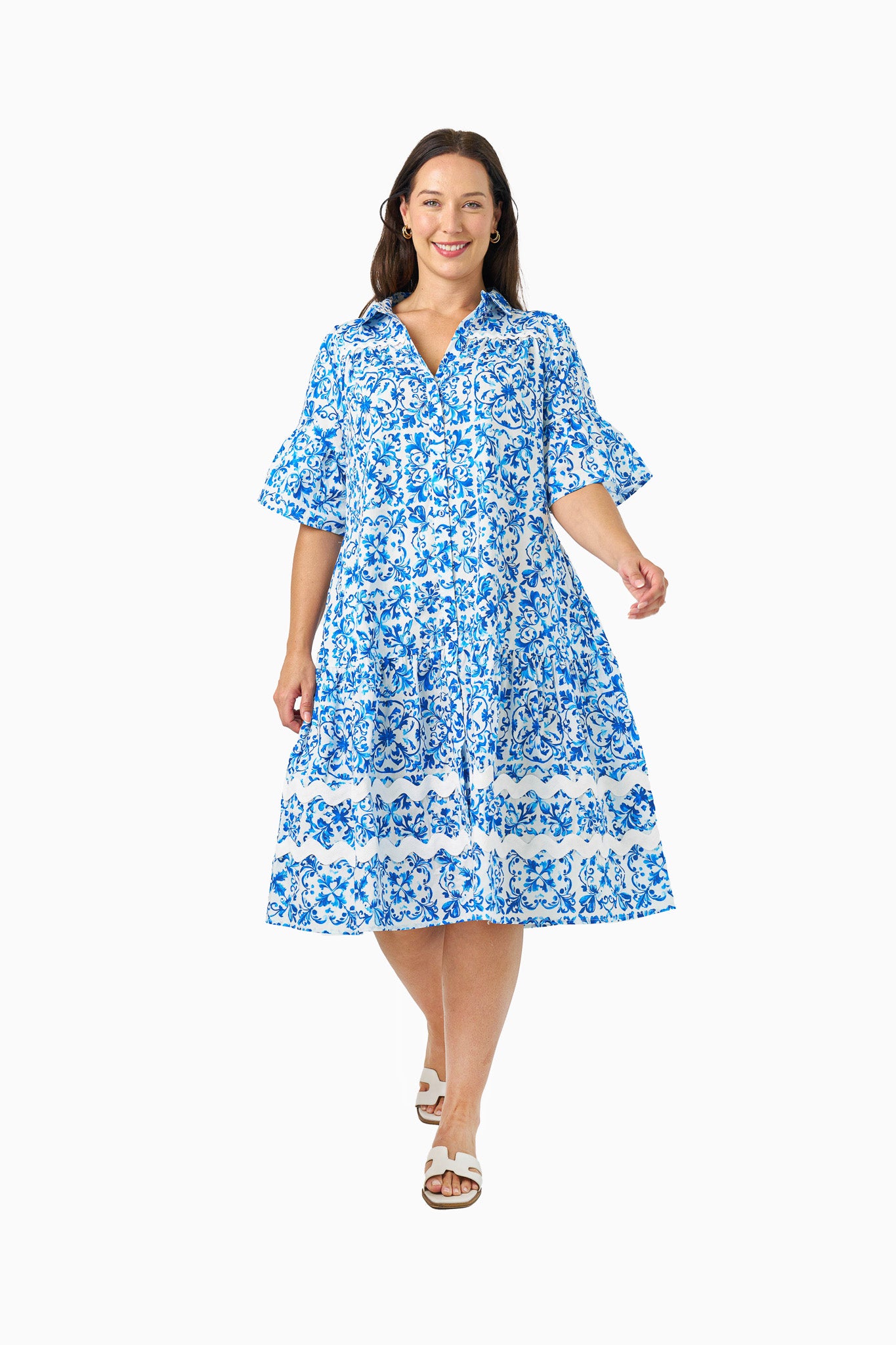 Ameera Midi Dress - Procelain