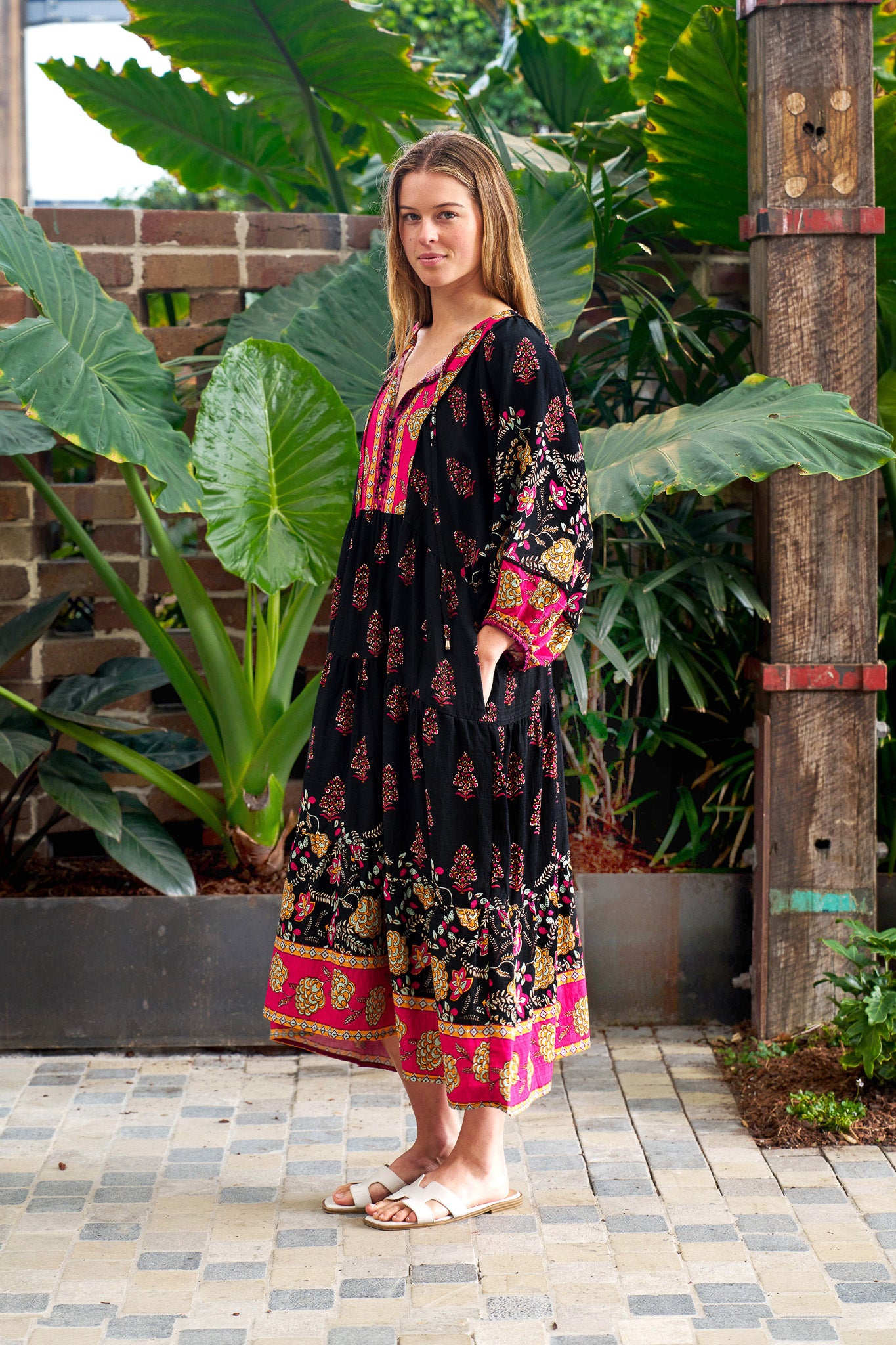 Seraphina Dress - Black & Fuchsia