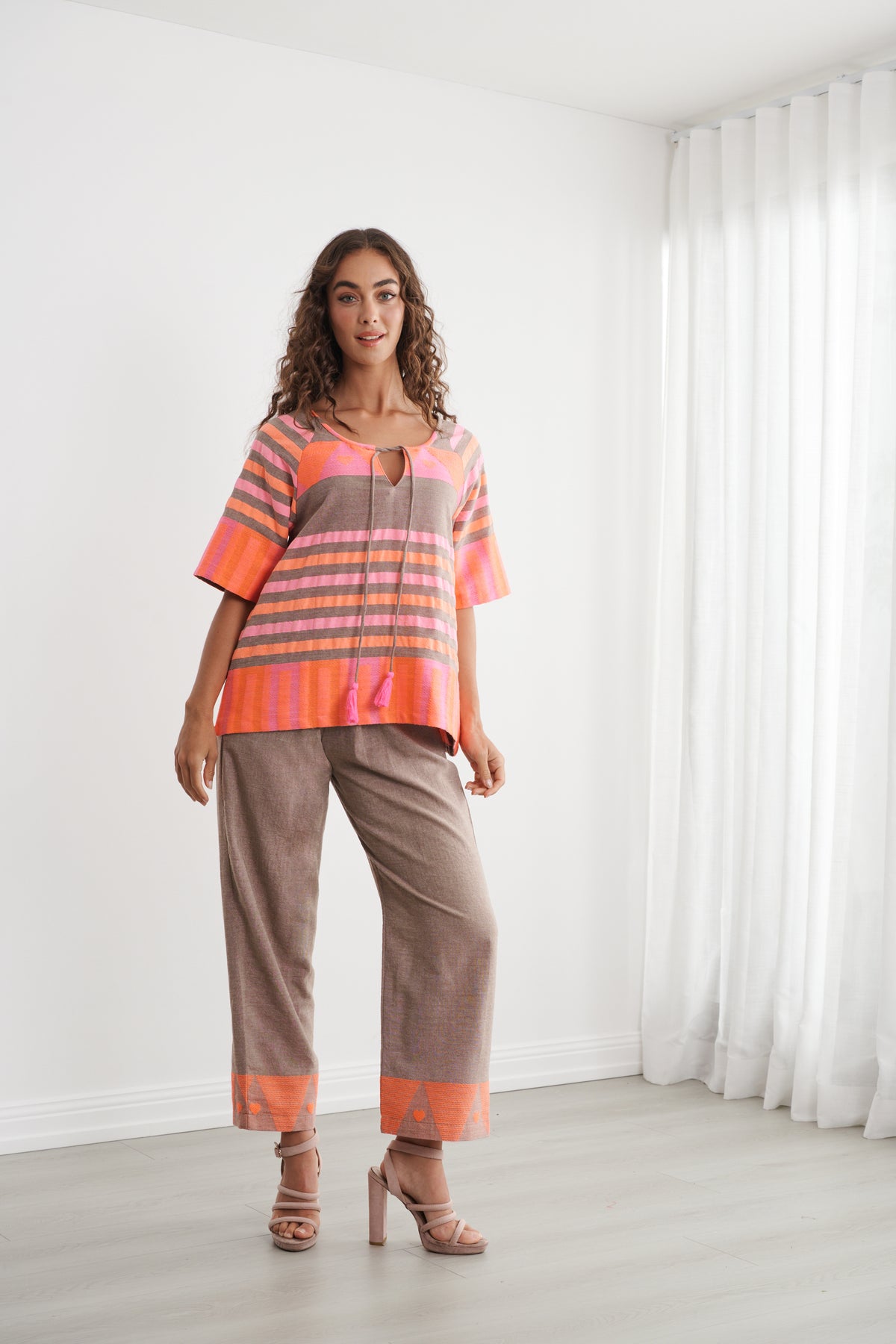 Neon Handloom Blouse with Raglan Sleeve - CZ1240