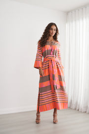 Neon Handloom Maxi Dress - CZ1244