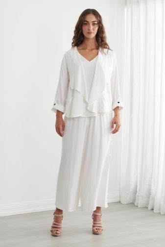 Back Feature Jacket - White