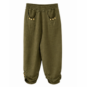 Italian Linen Button Pocket Pants