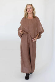 Arana Linen Pant - Clay