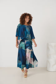 Floaty wide leg pant with side split - FP320