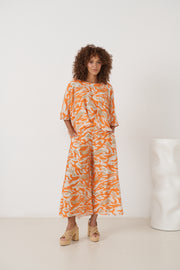 Floaty wide leg pant with side split - FP325
