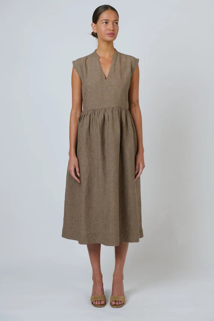 Linen Dress in Agate - GA606