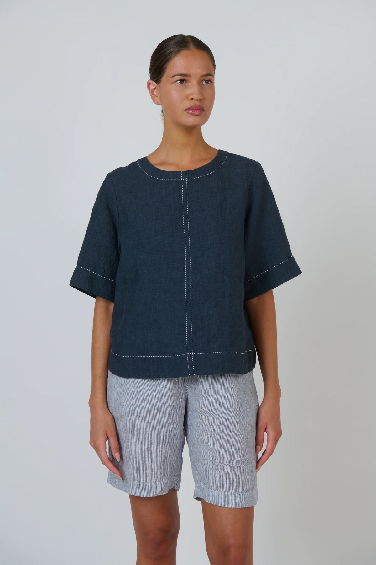 Linen Top in Gunsmoke - GA724A