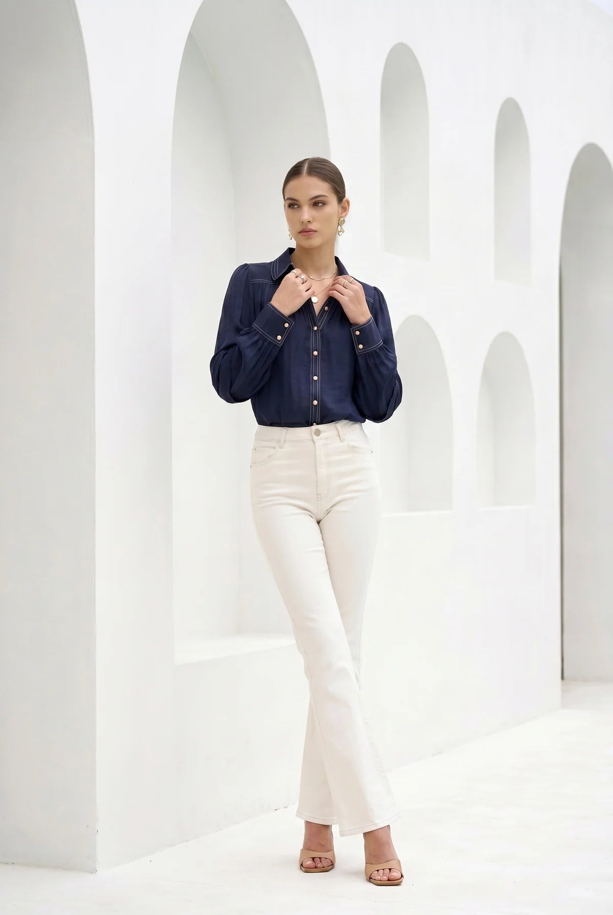 Celine Blouse - Navy