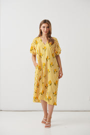 Limoncello Dress with V Neck