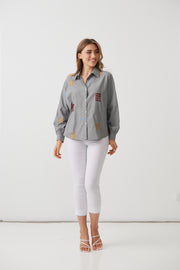 More Amore Collared Shirt in Grey