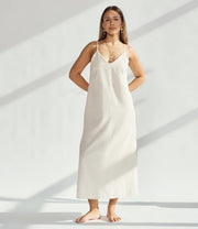 Double Layer Linen Blend Dress